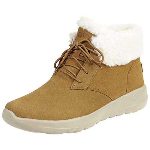 Skechers Women's ON-The-GO Joy Oxford Boot, Chestnut, 10 M US