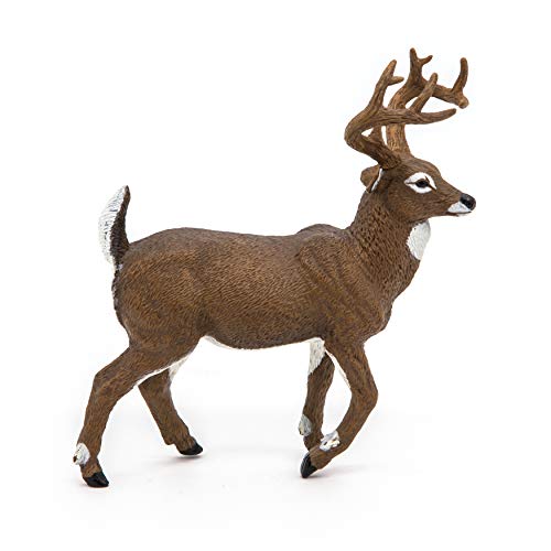 Papo -Hand-Painted - Figurine -Wild Animal Kingdom - White-Tailed Deer -53021 -Collectible - for Children - Suitable for Boys and Girls- from 3 Years Old