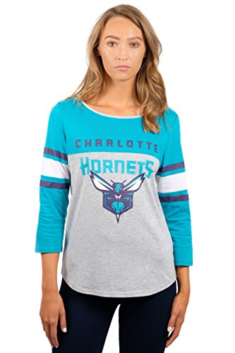 Ultra Game NBA Charlotte Hornets Womens Sleepwear Super Soft Hacci Pajama Loungewear Pants, Heather Gray, X-Large