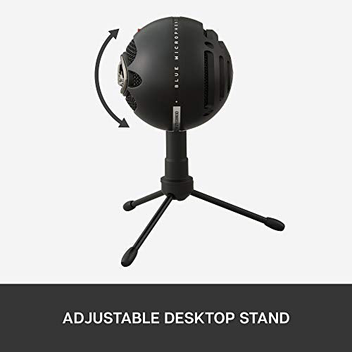 Logitech for Creators BlueSnowball iCE USB Microphone for PC, Mac, Gaming, Recording, Streaming, Podcasting, with Cardioid Condenser Mic Capsule, Adjustable Desktop StandandUSB cable, PlugandPlay – Black