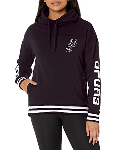 Ultra Game NBA San Antonio Spurs Womens Quarter Zip Fleece Pullover Sweatshirt with Zipper, Team Color, X-Large