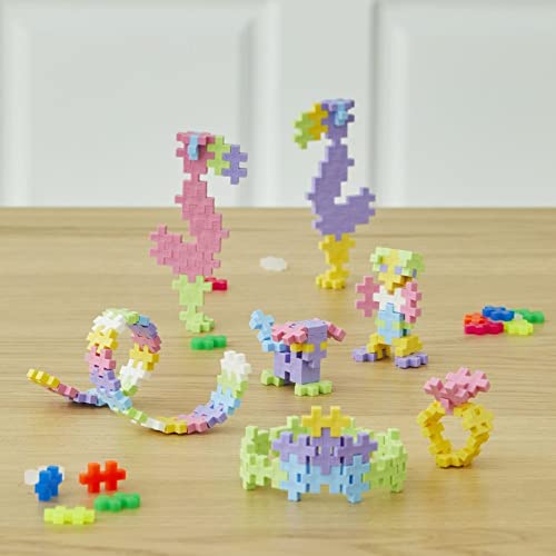 PLUS PLUS - Open Play Set - 300 Piece - Pastel Color Mix, Construction Building Stem Toy, Interlocking Mini Puzzle Blocks for Kids