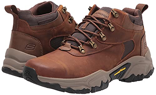Skechers USA Men's Men's 204484 Ankle Boot, Dark Brown, 10.5