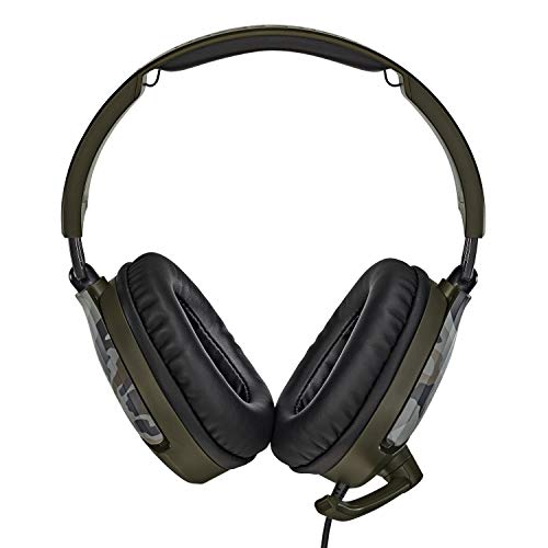 Turtle Beach Recon 70 Multiplatform Gaming Headset for Xbox Series X/ S, Xbox One, PS5, PS4, PlayStation, Nintendo Switch, Mobile,and PC with 3.5mm-Flip-to-Mute Mic, 40mm Speakers-Green Camo