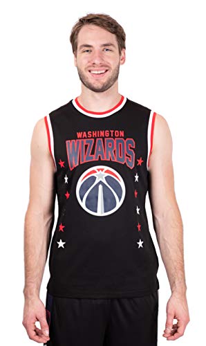 Ultra Game NBA Washington Wizards Mens Jersey Sleeveless Muscle T-Shirt, Black, XX-Large