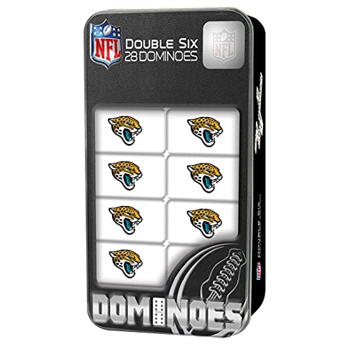 MasterPieces NFL Jacksonville Jaguars, Double Six Collector Edition Dominoes Game, For Ages 3+, One Size, multicolor
