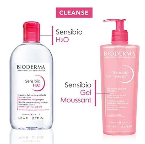 Bioderma - Sensibio Foaming Gel - Hydrating and Gentle Facial Cleanser and Makeup Remover - Face Wash for Sensitive Skin