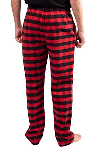 Ultra Game NBA Houston Rockets Mens Sleepwear Super Soft Flannel Pajama Loungewear Pants, Team Color, Small