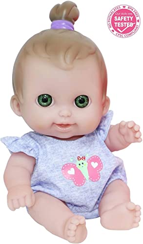 JC Toys Lil Cutesies 9' All Vinyl Baby Doll Bed Time Gift Set | Posable and Washable | Removable Outfit | Rocking Crib and Bed Time Accessories Ages 2+