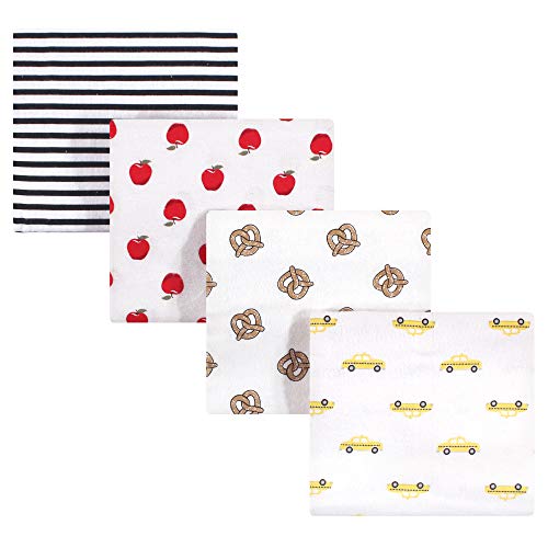 Hudson Baby Unisex Baby Cotton Flannel Receiving Blankets, Nyc, One Size