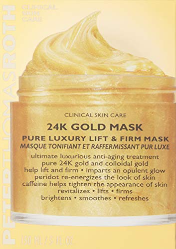 Peter Thomas Roth | 24K Gold Mask | Pure Luxury Lift and Firm, Anti-Aging Gold Face Mask, Helps Lift, Firm and Brighten the Look of Skin, 5 Fl Oz (Pack of 1)