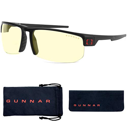 Gaming Glasses | Blue Light Blocking Glasses | Torpedo/Onyx by GUNNAR | 65% Blue Light Protection, 100% UV Light, Anti-Reflective To Protect and Reduce Eye Strain and Dryness