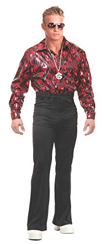 Charades Men Disco Pant Costume Bottoms, Black, 34 US