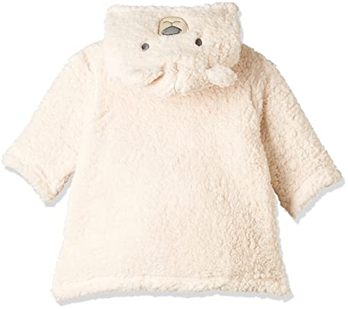 Hudson Baby Unisex Baby Plush Animal Face Bathrobe, Cozy Bear, 0-9 Months