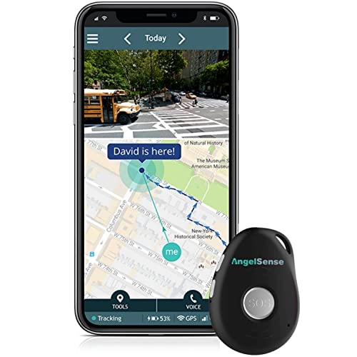 AngelSense Personal GPS Tracker for Kids, Teen, Autism, Special Needs, Elderly, Dementia - 2-Way Auto-Answer Speakerphone and SOS Button - School Bus Tracking - Easy-to-Use App