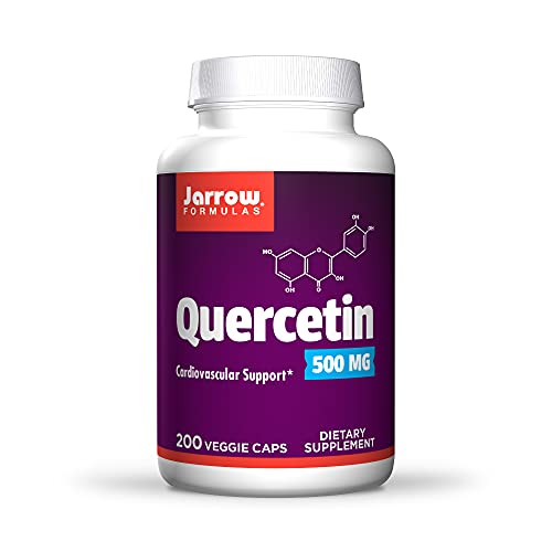 Jarrow Formulas Quercetin 500 mg - Supports Antioxidant Status, Cardiovascular Health and Immune Health - Dietary Supplement - 200 Servings (Veggie Caps) (Packaging May Vary)