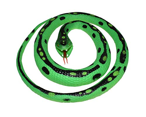 WILD REPUBLIC Garter Rubber Snake Toy, Gifts for Kids, Educational Toys, 46', Green