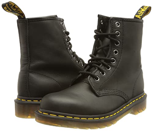 Dr. Martens Unisex 1460 8 Eye Boot, Black Greasy, 11 US Women/10 US Men