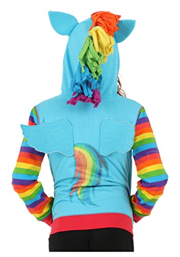 My Little Pony Girls' Rainbow Dash Cosplay Hoodie, Rainbow Dash, 4T