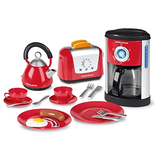 Casdon Morphy Richards Kitchen Set | Toy Kitchen Appliances For Children Aged 3+ | Includes Toaster, Coffee Maker, Kettle and More