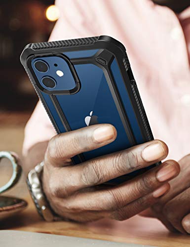 SUPCASE Unicorn Beetle EXO Pro Series Case for iPhone 12 Mini (2020 Release) 5.4 Inch, with Built-in Screen Protector Premium Hybrid Protective Clear Bumper Case (Black)
