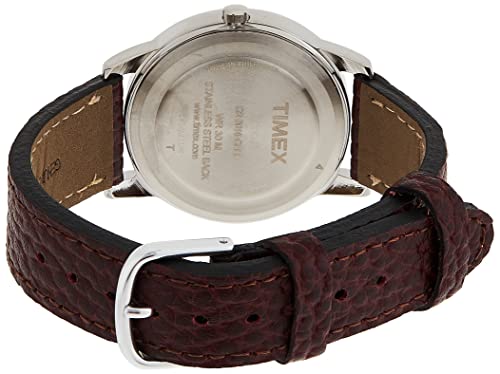 Timex T20041 Easy Reader 35mm Brown Leather Strap Watch