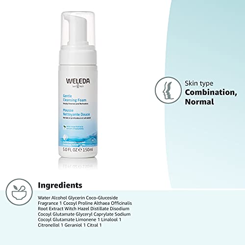 Weleda Gentle Cleansing Face Foam, 5 Ounce