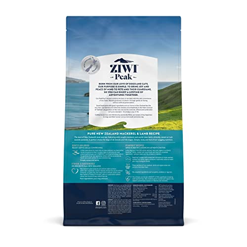 ZIWI Peak Air-Dried Dog Food – All Natural, High Protein, Grain Free and Limited Ingredient with Superfoods (Mackerel and Lamb, 5.5 lb)