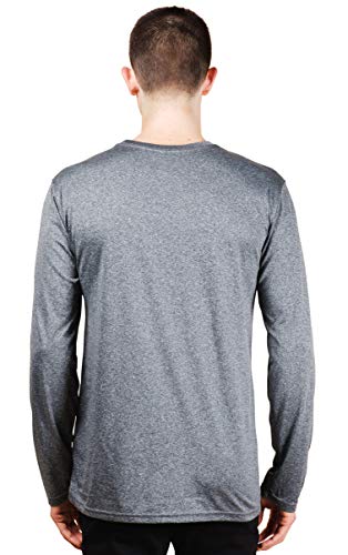 Ultra Game NBA Men's Active Long Sleeve Pullover T-Shirt Charcoal Heather Medium