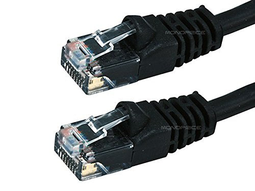 Monoprice 30FT 24AWG Cat5e 350MHz UTP Ethernet Bare Copper Network Cable - Black