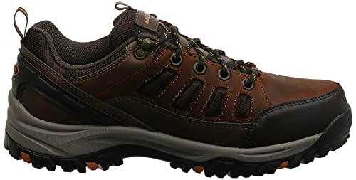 Skechers mens Relaxed Fit Relment - Semego Hiking Shoe, Dark Brown, 9 US