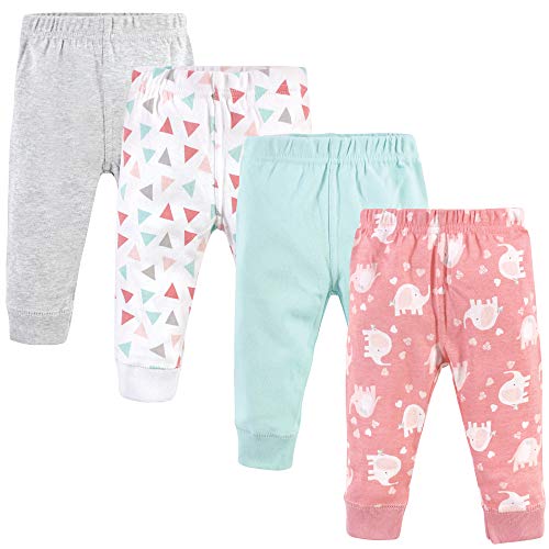 Luvable Friends Unisex Baby Cotton Pants, Girl Basic Elephant, 6-9 Months