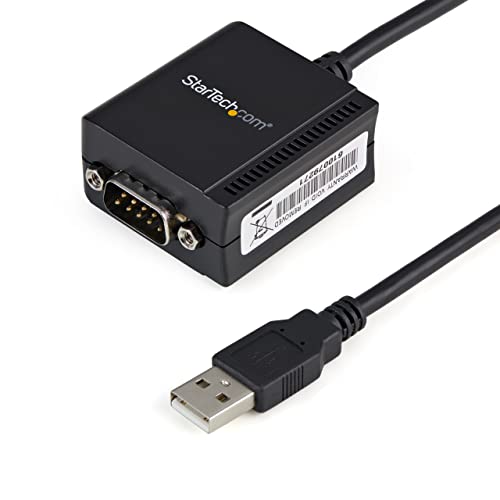 StarTech.com USB to Serial Adapter - 1 port - USB Powered - FTDI USB UART Chip - DB9 (9-pin) - USB to RS232 Adapter (ICUSB2321F)