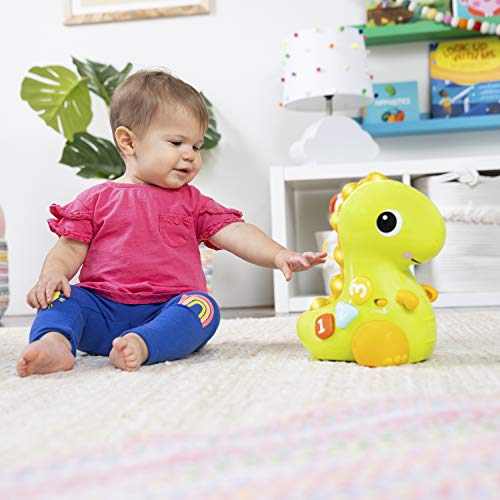 Bright Starts Go, Go, Dino Crawl and Count Activity Toy for Infants - Rolls, Lights Up, Plays Music and More, Ages 6 Months+