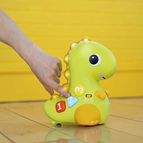 Bright Starts Go, Go, Dino Crawl and Count Activity Toy for Infants - Rolls, Lights Up, Plays Music and More, Ages 6 Months+