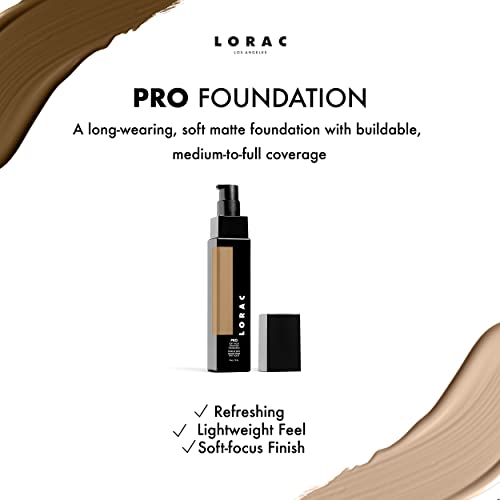 LORAC PRO Soft Focus Longwear Foundation, Shade 1 | Full Coverage | Lightweight | Water-Resistant | Oil-Free