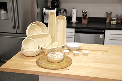 Frieling Round Proofing Basket, Brotform Bread Rising Banneton and Serving Basket, 8-Inch