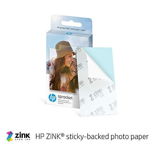 HP Sprocket Portable 2x3' Instant Photo Printer (Blush) Print Pictures on Zink Sticky-Backed Paper from your iOS and Android Device.