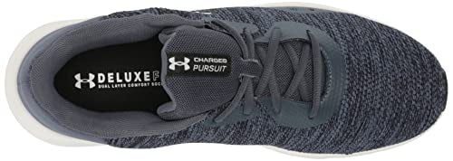 Under Armour Men's Charged Pursuit 3 Twist Running Shoe, (401) Downpour Gray/Downpour Gray/White, 11