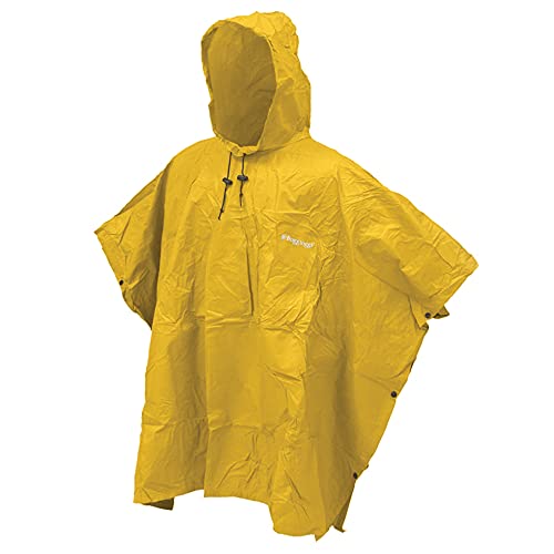 FROGG TOGGS Men's Standard Ultra-Lite2 Waterproof Breathable Poncho, Yellow, One Size