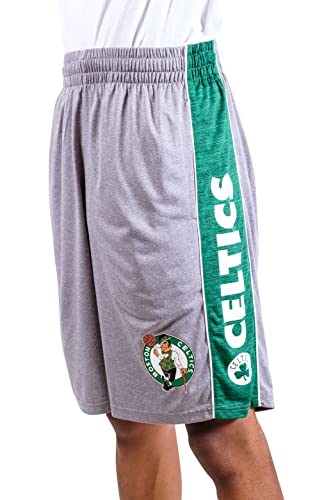Ultra Game NBA Boston Celtics Men's Mesh Athletic Active Basketball Shorts, Heather Gray, Large