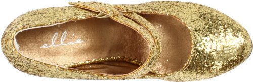 Ellie Shoes Women's 421-Jane-G Maryjane Pump,Gold Glitter,5 M US