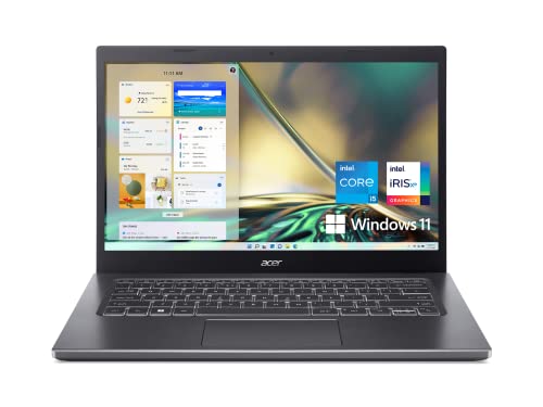 Acer Aspire 5 A514-55-545G Slim Laptop | 14.0' Full HD IPS Display | 12th Gen Intel Core i5-1235U | 8GB DDR4 | 512GB NVMe Gen 4 SSD | 802.11ax Wi-Fi 6E | Thunderbolt 4 | Backlit Keyboard | Win 11 Home