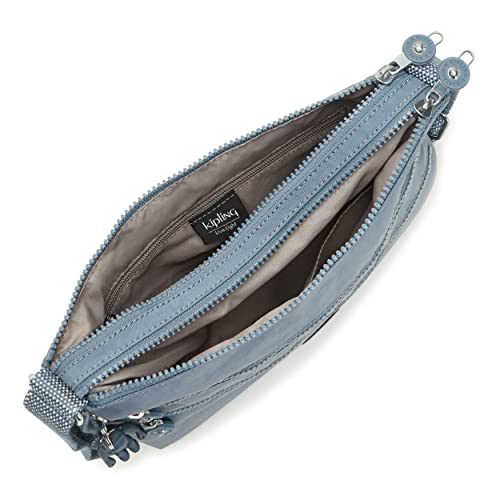 Kipling Women’s Alvar Crossbody, Super Light, Durable Messenger, Nylon Shoulder Bag, Brush Blue
