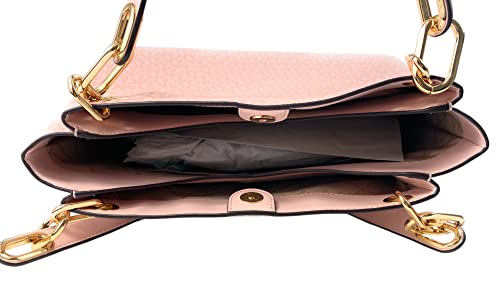 Michael Kors Trisha Triple Gusset Shoulder Bag Dark Powder Blush