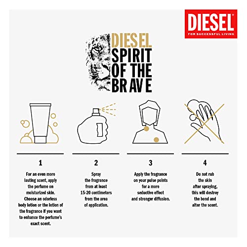 Diesel Spirit of the Brave Eau de Toilette Spray Cologne for Men, 2.5 Fl. Oz.