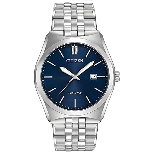 Citizen Men's Eco-Drive Corso Classic Watch in Stainless Steel, Blue Dial (Model: BM7330-59L)