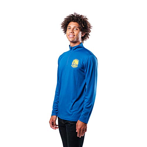 Ultra Game NBA Men's Quarter Zip Long Sleeve Pullover T-Shirt