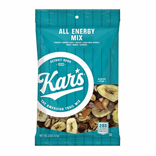 Kar’s Nuts All Energy Unsalted Trail Mix, 2 oz Individual Packs – Bulk Pack of 48, Gluten-Free Snacks