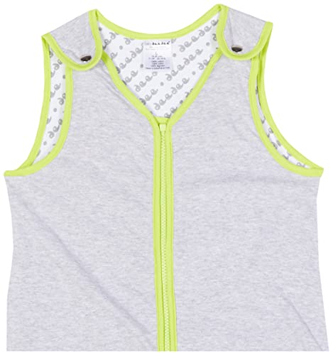 baby deedee 100% Cotton Sleeping Sack, Baby Sleeping Bag Wearable Blanket, Sleep Nest Lite, Infant and Toddler, Heather Gray Lime, Large (18-36 Months)